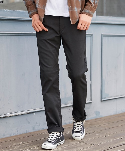 EDWIN（エドウィン）の「EDWIN エドウィン ハタラクロ ストレート ロングパンツ ストレッチ オフィスカジュアル（その他パンツ・メンズ・ブラック・X-LARGE/LARGE/SMALL/MEDIUM）」の2枚目の写真