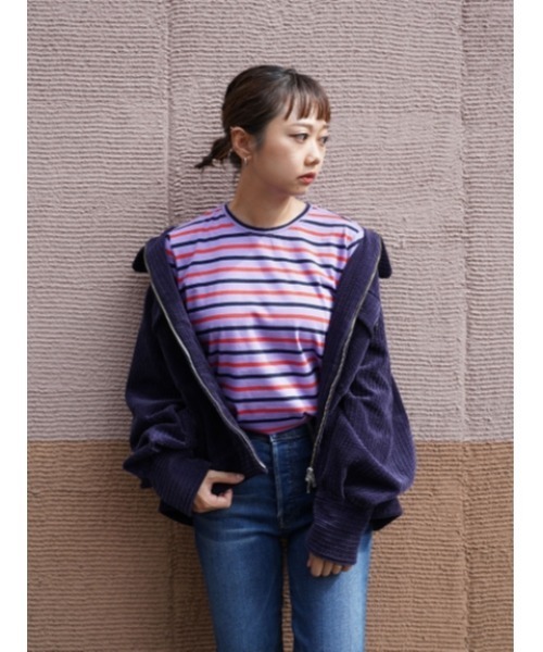 styles(スタイルス)の「KULE 748-83403 S/S T(Tシャツ/カットソー・レディース・ライトパープル/マルチ・X-SMALL/SMALL)」の3枚目の写真