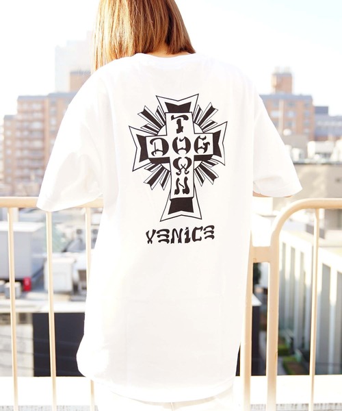 DOGTOWN（ドッグタウン）の「Cross Logo Venice S/S T-SHIRTS/ ドッグタウン Tシャツ ユニセックス バックプリント ベニス（Tシャツ/カットソー・メンズ・ブラック/ホワイト・SMALL/MEDIUM/LARGE/X-LARGE）」の9枚目の写真