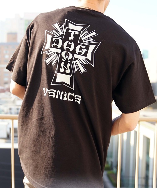DOGTOWN（ドッグタウン）の「Cross Logo Venice S/S T-SHIRTS/ ドッグタウン Tシャツ ユニセックス バックプリント ベニス（Tシャツ/カットソー・メンズ・ブラック/ホワイト・SMALL/MEDIUM/LARGE/X-LARGE）」の6枚目の写真