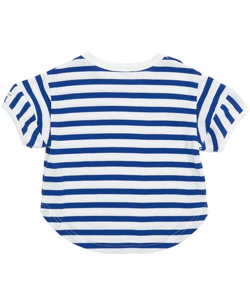 Otonato（オトナト）の「/裾ラウンドボーダーＴシャツ【親子でおそろいリンクコーデ】（Tシャツ/カットソー・キッズ・グレー/ブルー・90/100/110/120/130/140）」の6枚目の写真