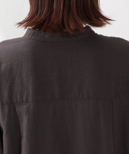 LOWRYS FARM(ローリーズファーム)の「アサコンバンドカラーシャツワンピース 886422(ワンピース・レディース・チャコールグレー/ベージュ/アイボリー/パープル・FREE)」の5枚目の写真