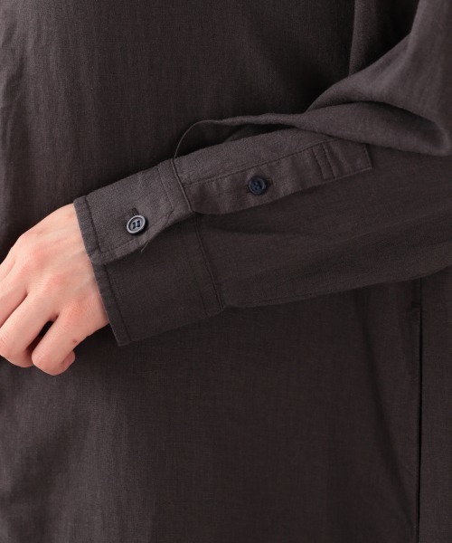 LOWRYS FARM(ローリーズファーム)の「アサコンバンドカラーシャツワンピース 886422(ワンピース・レディース・チャコールグレー/ベージュ/アイボリー/パープル・FREE)」の12枚目の写真