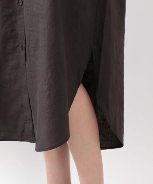 LOWRYS FARM(ローリーズファーム)の「アサコンバンドカラーシャツワンピース 886422(ワンピース・レディース・チャコールグレー/ベージュ/アイボリー/パープル・FREE)」の10枚目の写真