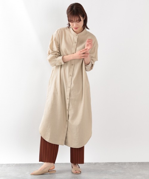 LOWRYS FARM(ローリーズファーム)の「アサコンバンドカラーシャツワンピース 886422(ワンピース・レディース・チャコールグレー/ベージュ/アイボリー/パープル・FREE)」の18枚目の写真