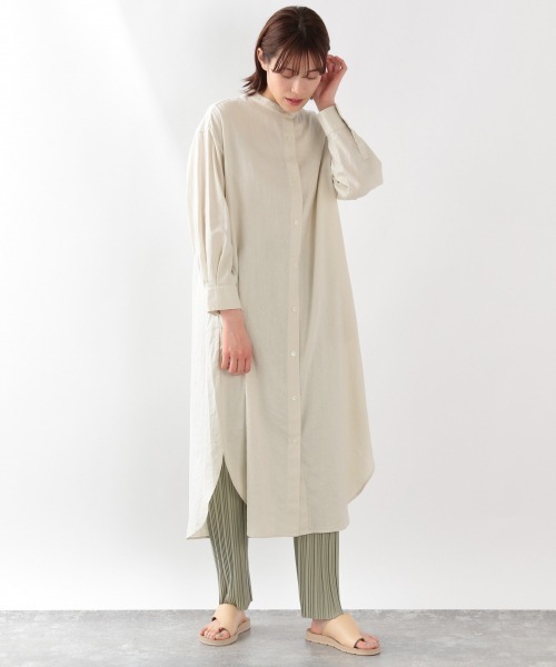 LOWRYS FARM(ローリーズファーム)の「アサコンバンドカラーシャツワンピース 886422(ワンピース・レディース・チャコールグレー/ベージュ/アイボリー/パープル・FREE)」の16枚目の写真