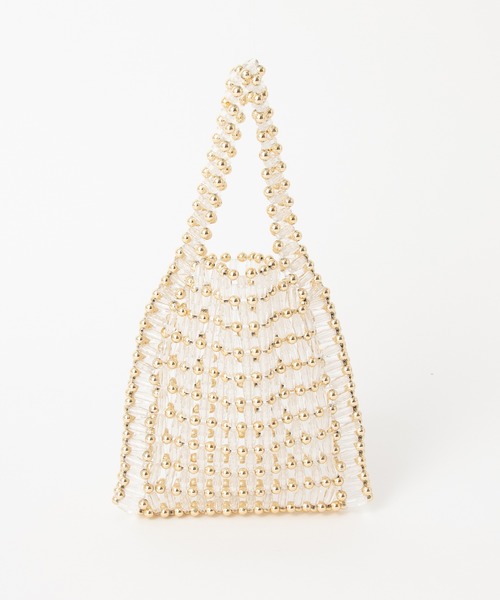 one after another NICE CLAUP（ワンアフターアナザーナイスクラップ）の「ビーズバッグ（ハンドバッグ・レディース・ゴールド/クリア・FREE）」の18枚目の写真
