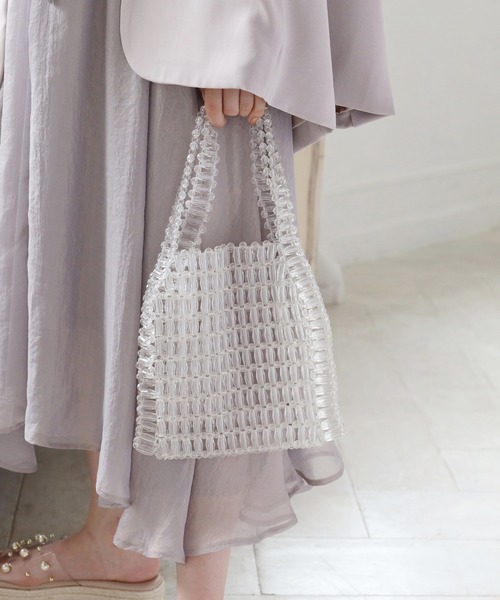 one after another NICE CLAUP（ワンアフターアナザーナイスクラップ）の「ビーズバッグ（ハンドバッグ・レディース・ゴールド/クリア・FREE）」の13枚目の写真