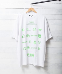 《pledge》ビッグシルエット バックプリントTシャツ