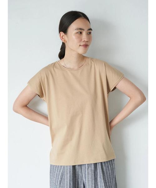 AMERICAN HOLIC（アメリカンホリック）の「フレンチスリーブクルーネックカットプルオーバー2　＊〇（Tシャツ/カットソー・レディース・チャコールグレー/ベージュ・M/L）」の17枚目の写真