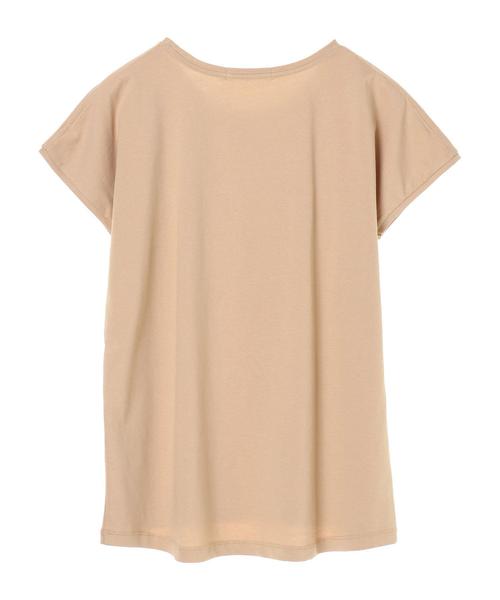 AMERICAN HOLIC（アメリカンホリック）の「フレンチスリーブクルーネックカットプルオーバー2　＊〇（Tシャツ/カットソー・レディース・チャコールグレー/ベージュ・M/L）」の10枚目の写真