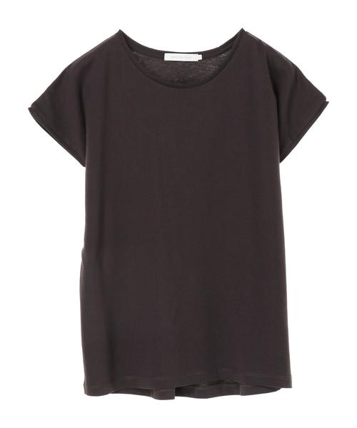 AMERICAN HOLIC（アメリカンホリック）の「フレンチスリーブクルーネックカットプルオーバー2　＊〇（Tシャツ/カットソー・レディース・チャコールグレー/ベージュ・M/L）」の6枚目の写真