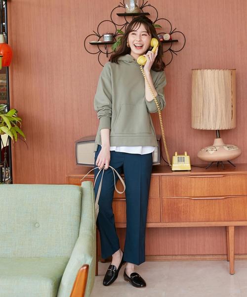 J.PRESS(ジェイプレス)の「【洗える】ドライタッチツイルストレッチ パンツ(その他パンツ・レディース・ダークブラウン系/グリーン系/ネイビー系・T13/T15/T17)」の7枚目の写真