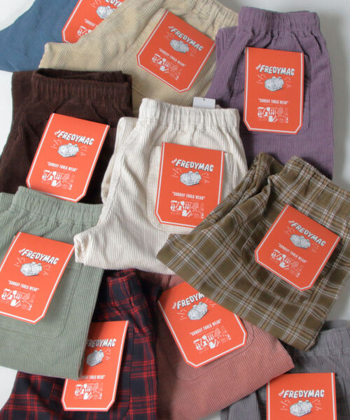 FREDY&GLOSTER（フレディアンドグロスター）の「【WEB限定カラーあり】【SUNDAY TOOLS WEAR】 シェフパンツ ワイドパンツ コーデュロイパンツ（その他パンツ・メンズ・ブラック/グレー/ブラウン/ブラウン系その他/ミント/ブルー系その他/グレイッシュブルー/ラベンダー/ベビーピンク/キナリ/オフホワイト・M/L）」の17枚目の写真