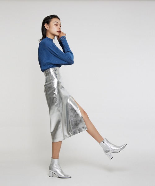 Narcissus（ナルシス）の「【Narcissus】メタリックスカート（スカート・レディース・シルバー/ゴールド・FREE）」の3枚目の写真