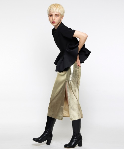 Narcissus（ナルシス）の「【Narcissus】メタリックスカート（スカート・レディース・シルバー/ゴールド・FREE）」の6枚目の写真