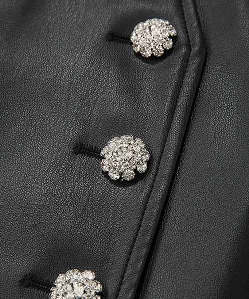 Fano Studios（ファノ ストゥディオズ）の「【Fano Studios】PUレザー ロングベスト FD20L001（ベスト・レディース・ブラック・S/M/L）」の9枚目の写真