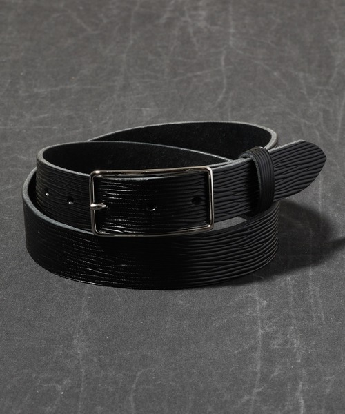 SABLE CLUTCH（セーブルクラッチ）の「EMBOSS CINO SLACKS BELT - 栃木レザー（ベルト・メンズ・ブラック/ブラウン/ライトブラウン/ネイビー・ONE SIZE）」の3枚目の写真