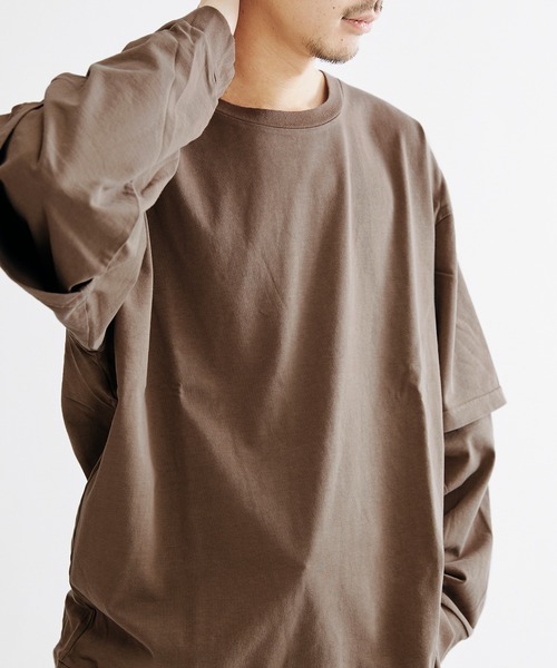 JOURNAL STANDARD(ジャーナルスタンダード)の「ルーズレイヤード(Tシャツ/カットソー・メンズ・ベージュ/ブラック系その他/ホワイト・MEDIUM/LARGE/SMALL)」の3枚目の写真