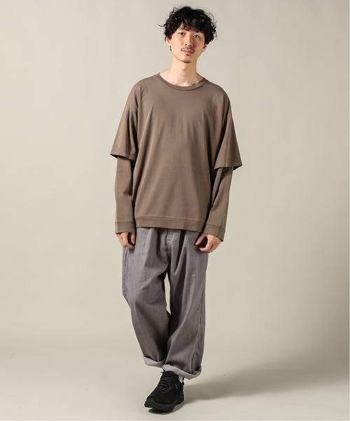 JOURNAL STANDARD(ジャーナルスタンダード)の「ルーズレイヤード(Tシャツ/カットソー・メンズ・ベージュ/ブラック系その他/ホワイト・MEDIUM/LARGE/SMALL)」の13枚目の写真