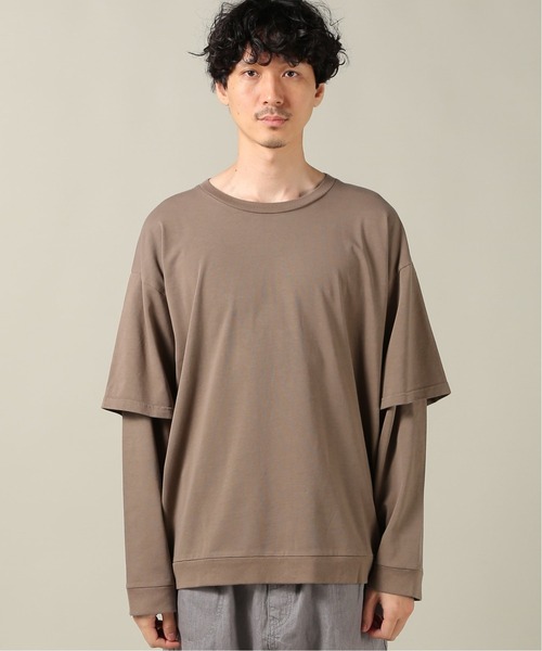 JOURNAL STANDARD(ジャーナルスタンダード)の「ルーズレイヤード(Tシャツ/カットソー・メンズ・ベージュ/ブラック系その他/ホワイト・MEDIUM/LARGE/SMALL)」の5枚目の写真