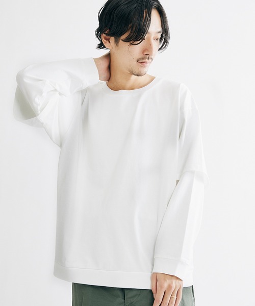 JOURNAL STANDARD(ジャーナルスタンダード)の「ルーズレイヤード(Tシャツ/カットソー・メンズ・ベージュ/ブラック系その他/ホワイト・MEDIUM/LARGE/SMALL)」の18枚目の写真