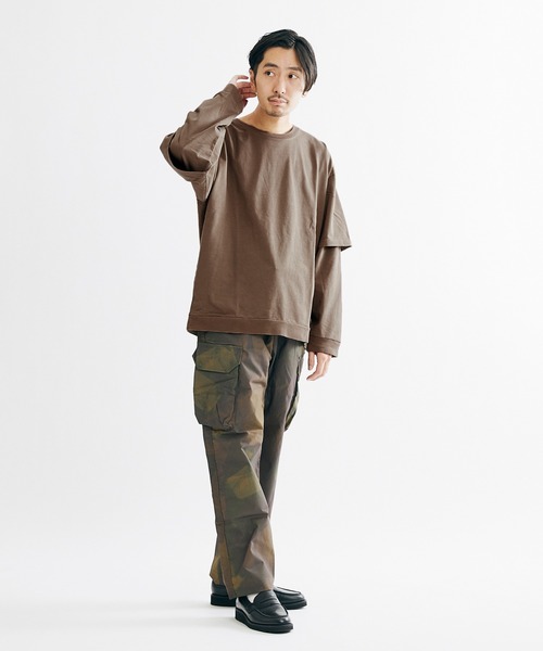JOURNAL STANDARD(ジャーナルスタンダード)の「ルーズレイヤード(Tシャツ/カットソー・メンズ・ベージュ/ブラック系その他/ホワイト・MEDIUM/LARGE/SMALL)」の21枚目の写真