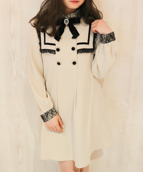 セール レースフリルセーラーカラー風ワンピース ワンピース Rojita ロジータ のファッション通販 Zozotown セール レースフリルセーラーカラー風ワンピース ワンピース Rojita ロジータ のファッション通販 Zozotown