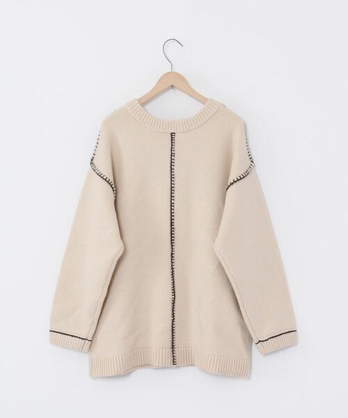 coen（コーエン）の「2WAYブランケット刺繍ニットカーディガン（プルオーバーニット）（カーディガン/ボレロ・レディース・ダークグレー/モカ/ナチュラル/ブラウン・FREE）」の15枚目の写真