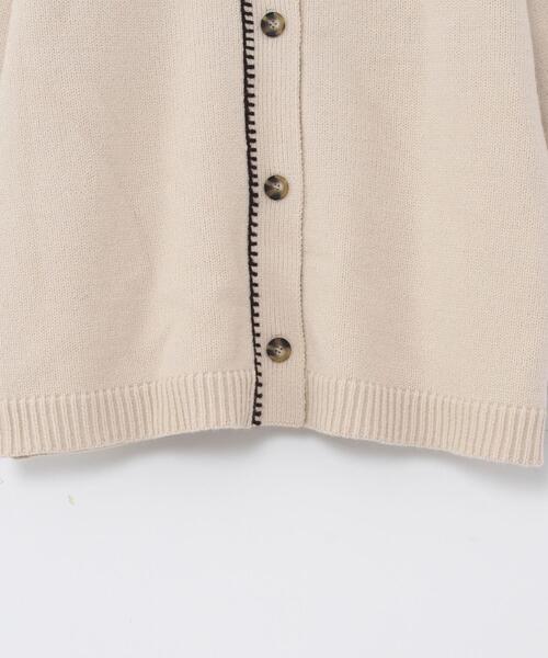 coen（コーエン）の「2WAYブランケット刺繍ニットカーディガン（プルオーバーニット）（カーディガン/ボレロ・レディース・ダークグレー/モカ/ナチュラル/ブラウン・FREE）」の18枚目の写真