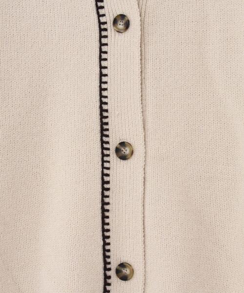 coen（コーエン）の「2WAYブランケット刺繍ニットカーディガン（プルオーバーニット）（カーディガン/ボレロ・レディース・ダークグレー/モカ/ナチュラル/ブラウン・FREE）」の10枚目の写真