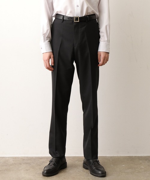 JUNRED(ジュンレッド)の「シャドウストライプセットアップパンツ(スラックス・メンズ・ブラック・LL/S/M/L)」の1枚目の写真