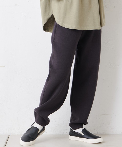 PUAL CE CIN(ピュアルセシン)の「コットンリブプレーティングサルエルパンツ(その他パンツ・レディース・グレー/チャコール/ベージュ/オートミール・FREE)」の2枚目の写真