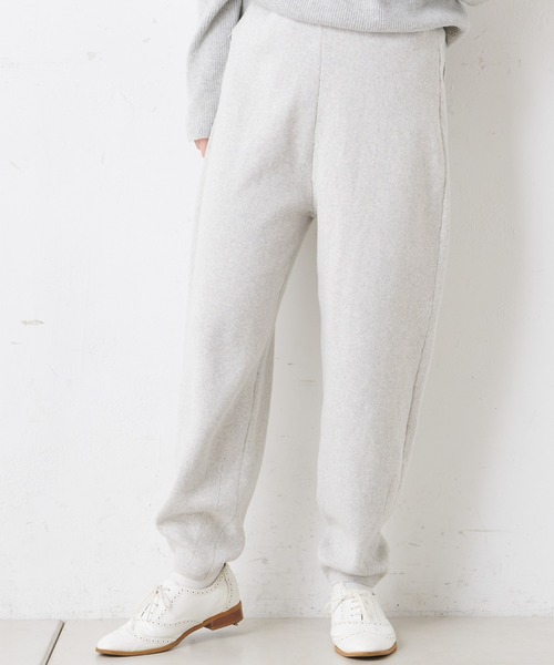 PUAL CE CIN(ピュアルセシン)の「コットンリブプレーティングサルエルパンツ(その他パンツ・レディース・グレー/チャコール/ベージュ/オートミール・FREE)」の5枚目の写真