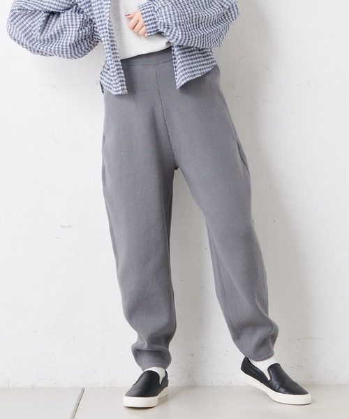 PUAL CE CIN(ピュアルセシン)の「コットンリブプレーティングサルエルパンツ(その他パンツ・レディース・グレー/チャコール/ベージュ/オートミール・FREE)」の14枚目の写真