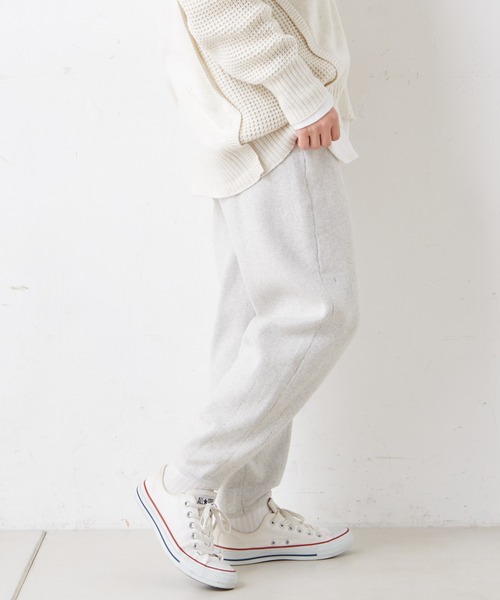 PUAL CE CIN(ピュアルセシン)の「コットンリブプレーティングサルエルパンツ(その他パンツ・レディース・グレー/チャコール/ベージュ/オートミール・FREE)」の9枚目の写真