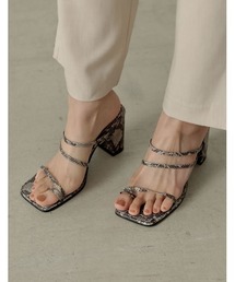 Re:EDIT | [2021S/S COLLECTION]クロスストラップトングヒールサンダル(サンダル)