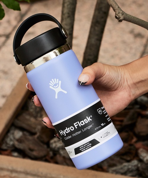 HYDRO FLASK(ハイドロフラスク)の「HydroFlask/ハイドロフラスク 16oz Wide Mouth ワイドマウスボトル ステンレスボトル(473ml) 2026年春夏 再入荷(グラス/マグカップ/タンブラー・メンズ・ライトブルー/エメラルドブルー/ブラック/ネイビー/オリーブ/ピンク/ブルー/ダークグレー/ミント/レモンイエロー/ホワイト/ライトグレー/ブルー系/インディゴブルー/オートミール/パープル/ライトピンク/ダークパープル/ピンク系/モカ/キナリ/オフホワイト/モスグリーン/ダークブルー・FREE)」の19枚目の写真