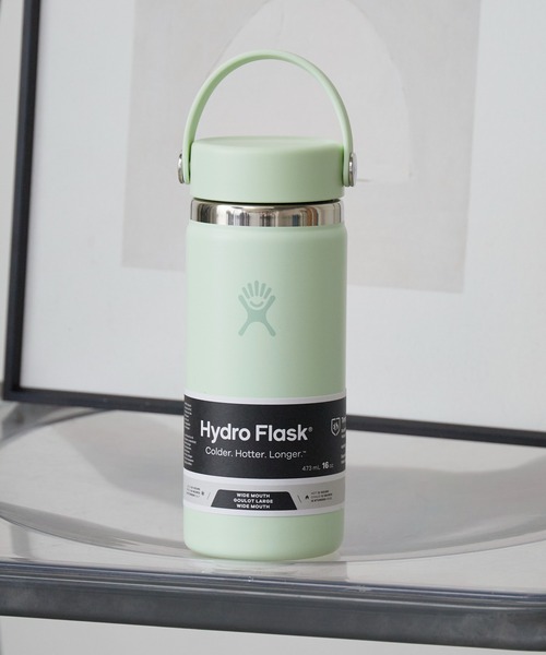 HYDRO FLASK(ハイドロフラスク)の「HydroFlask/ハイドロフラスク 16oz Wide Mouth ワイドマウスボトル ステンレスボトル(473ml) 水筒 マイボトル 保温保冷 2026年 夏 夏服(グラス/マグカップ/タンブラー・メンズ・ライトブルー/エメラルドブルー/ブラック/ネイビー/オリーブ/ピンク/ブルー/ダークグレー/ミント/レモンイエロー/ホワイト/ライトグレー/ブルー系/インディゴブルー/オートミール/パープル/ライトピンク/ダークパープル/ピンク系/モカ/キナリ/オフホワイト/モスグリーン/ダークブルー/ブラック×ブラック/グリーン系1/ブルー系2/グレー系2/ライラック系1/ホワイト×ホワイト/ピンク系1/ピンク系2/パープル系1/グレー系1/ブルー系3/オレンジ/ライトグリーン/イエロー系1/グリーン系2/レンガ・FREE)」の14枚目の写真