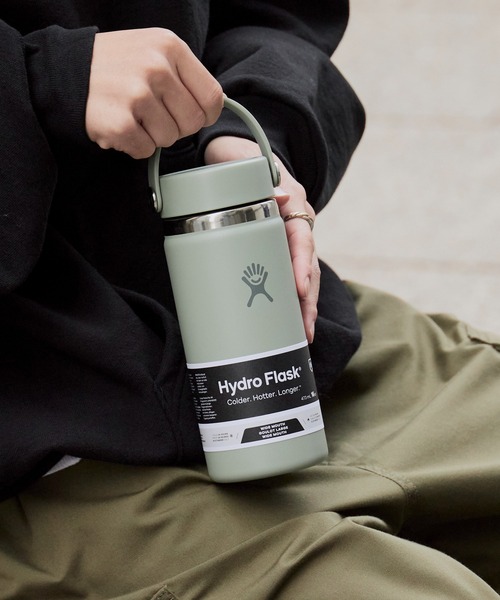 HYDRO FLASK(ハイドロフラスク)の「HydroFlask/ハイドロフラスク 16oz Wide Mouth ワイドマウスボトル ステンレスボトル(473ml) 2026年春夏 再入荷(グラス/マグカップ/タンブラー・メンズ・ライトブルー/エメラルドブルー/ブラック/ネイビー/オリーブ/ピンク/ブルー/ダークグレー/ミント/レモンイエロー/ホワイト/ライトグレー/ブルー系/インディゴブルー/オートミール/パープル/ライトピンク/ダークパープル/ピンク系/モカ/キナリ/オフホワイト/モスグリーン/ダークブルー・FREE)」の10枚目の写真