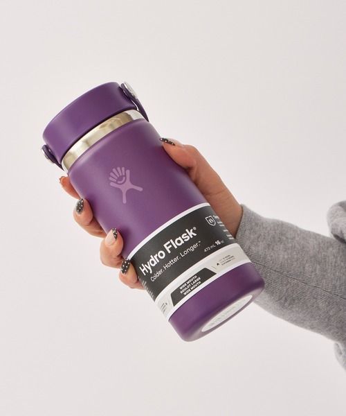 HYDRO FLASK(ハイドロフラスク)の「HydroFlask/ハイドロフラスク 16oz Wide Mouth ワイドマウスボトル ステンレスボトル(473ml) 2026年春夏 再入荷(グラス/マグカップ/タンブラー・メンズ・ライトブルー/エメラルドブルー/ブラック/ネイビー/オリーブ/ピンク/ブルー/ダークグレー/ミント/レモンイエロー/ホワイト/ライトグレー/ブルー系/インディゴブルー/オートミール/パープル/ライトピンク/ダークパープル/ピンク系/モカ/キナリ/オフホワイト/モスグリーン/ダークブルー・FREE)」の20枚目の写真