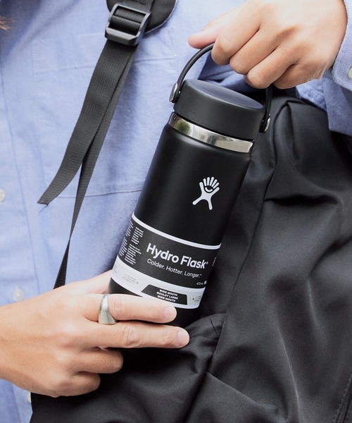 HYDRO FLASK(ハイドロフラスク)の「HydroFlask/ハイドロフラスク 16oz Wide Mouth ワイドマウスボトル ステンレスボトル(473ml) 2026年春夏 再入荷(グラス/マグカップ/タンブラー・メンズ・ライトブルー/エメラルドブルー/ブラック/ネイビー/オリーブ/ピンク/ブルー/ダークグレー/ミント/レモンイエロー/ホワイト/ライトグレー/ブルー系/インディゴブルー/オートミール/パープル/ライトピンク/ダークパープル/ピンク系/モカ/キナリ/オフホワイト/モスグリーン/ダークブルー・FREE)」の1枚目の写真