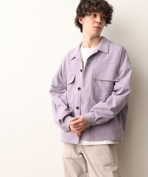 JUNRED（ジュンレッド）の「ワンサイドラグランCPOブルゾン（ブルゾン・メンズ・ベージュ/ラベンダー・M/L）」の14枚目の写真