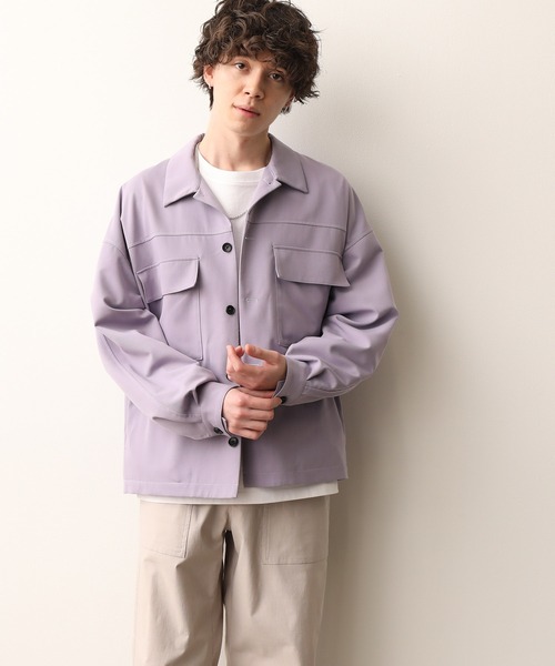 JUNRED（ジュンレッド）の「ワンサイドラグランCPOブルゾン（ブルゾン・メンズ・ベージュ/ラベンダー・M/L）」の16枚目の写真