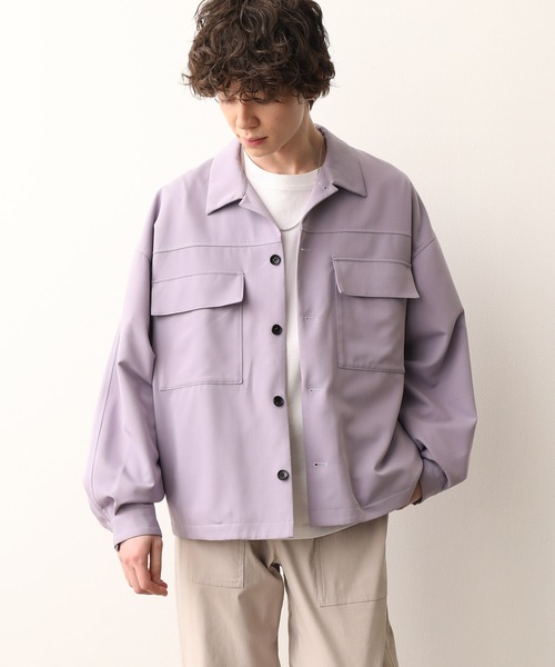 JUNRED（ジュンレッド）の「ワンサイドラグランCPOブルゾン（ブルゾン・メンズ・ベージュ/ラベンダー・M/L）」の9枚目の写真