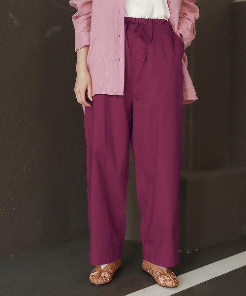 niko and...(ニコアンド)の「カラフルイージーワークパンツ(その他パンツ・レディース・グリーン/イエロー/ブラック/パープル・LARGE/MEDIUM)」の3枚目の写真