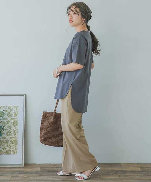 ITEMS URBANRESEARCH(アイテムズ アーバンリサーチ)の「カラーイージーワイドパンツ(その他パンツ・レディース・ベージュ/レッド/ブラック/モカ・SMALL/MEDIUM/LARGE)」の8枚目の写真