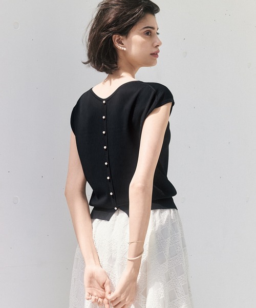 STRAWBERRY-FIELDS（ストロベリーフィールズ）の「ノアストレッチⅡ　ニット＆スカート（ワンピース・レディース・ブラック・2）」の2枚目の写真