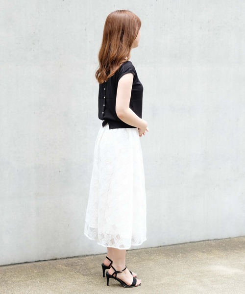 STRAWBERRY-FIELDS（ストロベリーフィールズ）の「ノアストレッチⅡ　ニット＆スカート（ワンピース・レディース・ブラック・2）」の5枚目の写真