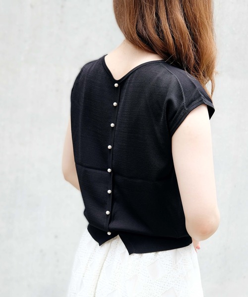 STRAWBERRY-FIELDS（ストロベリーフィールズ）の「ノアストレッチⅡ　ニット＆スカート（ワンピース・レディース・ブラック・2）」の7枚目の写真